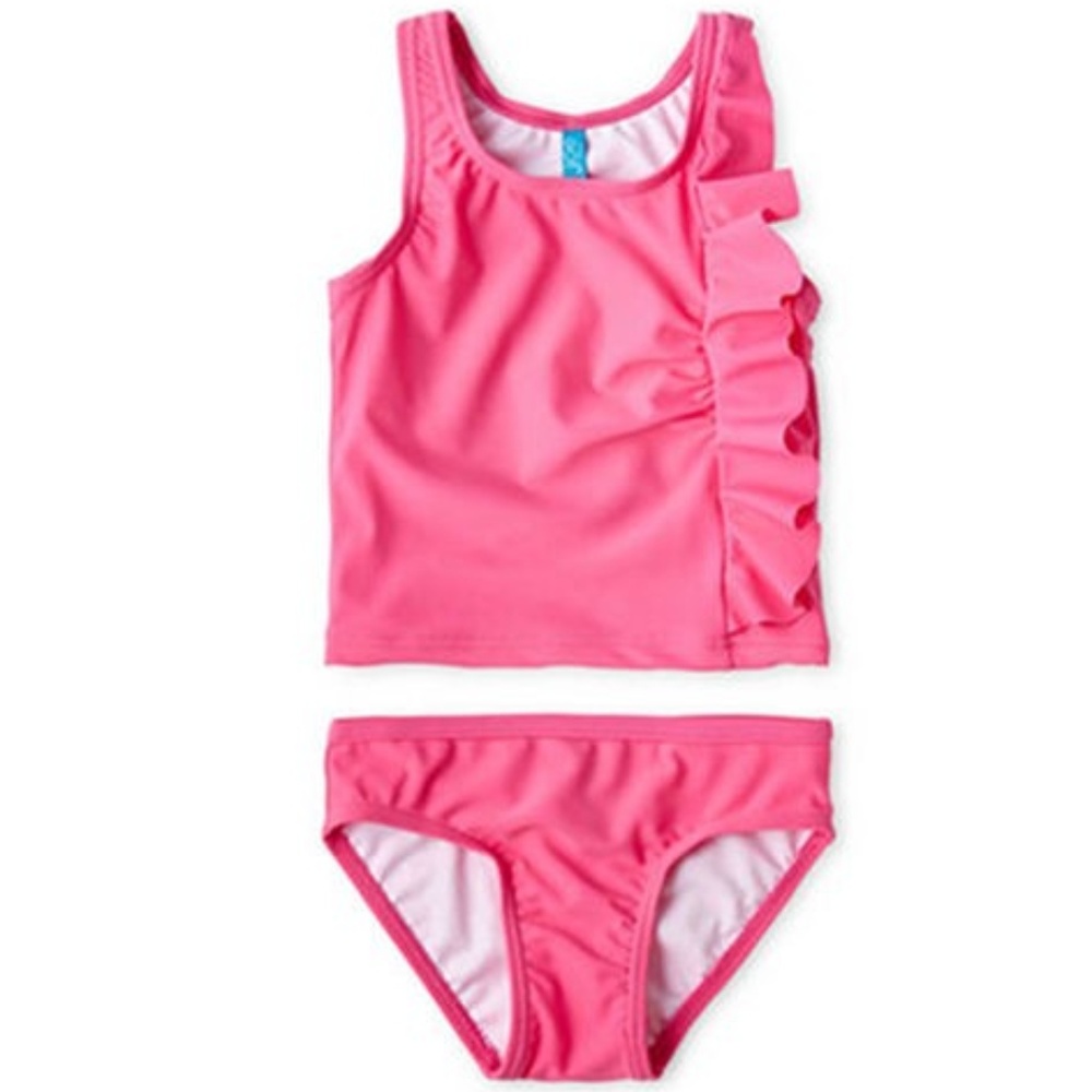Joe Fresh Pink Two-Piece Ruffled Swimsuit Girls